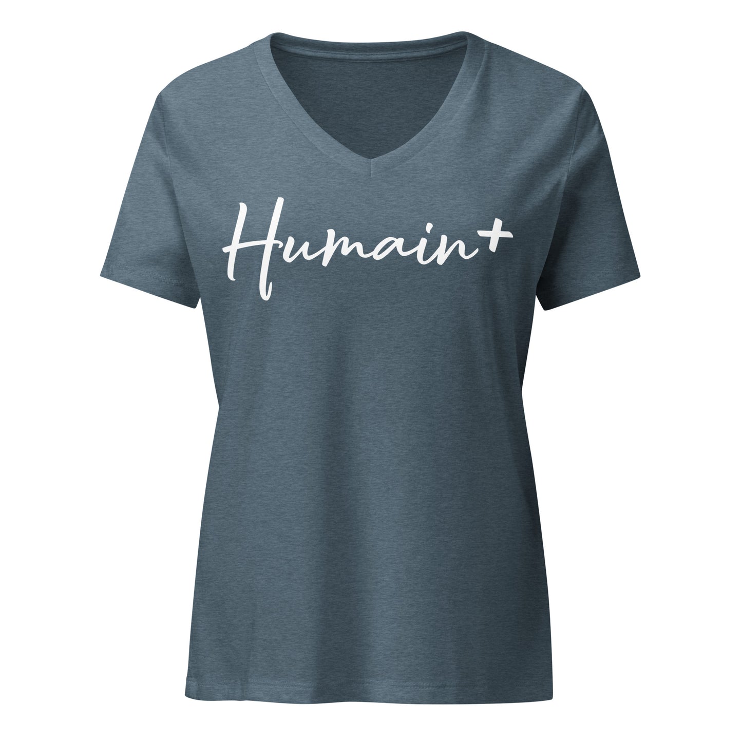 Humain + - T-Shirt col V (Femme)